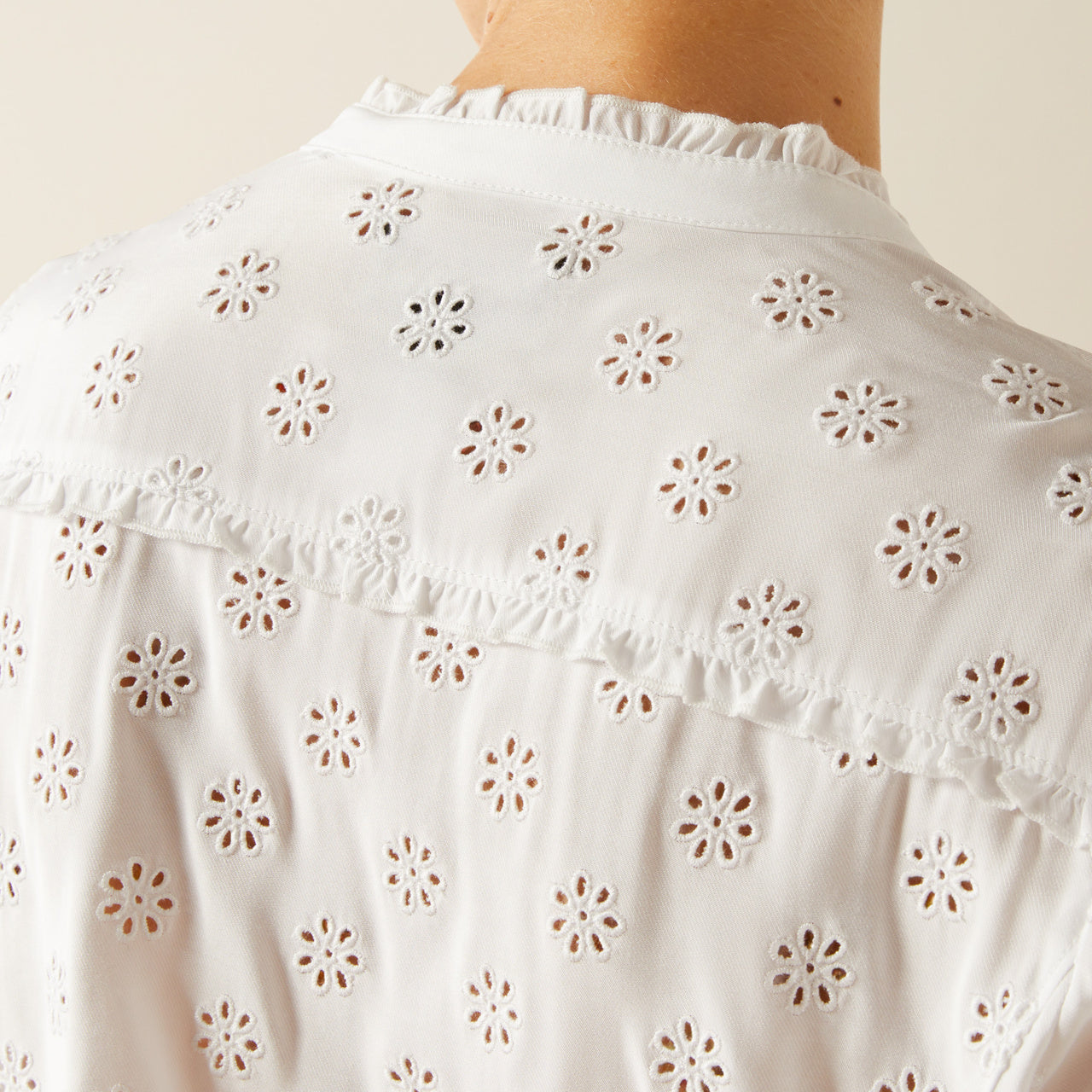 Clarion White Eyelet Blouse