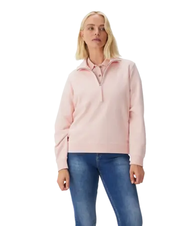 Trickett 1/4 Zip Sweatshirt Rose Smoke