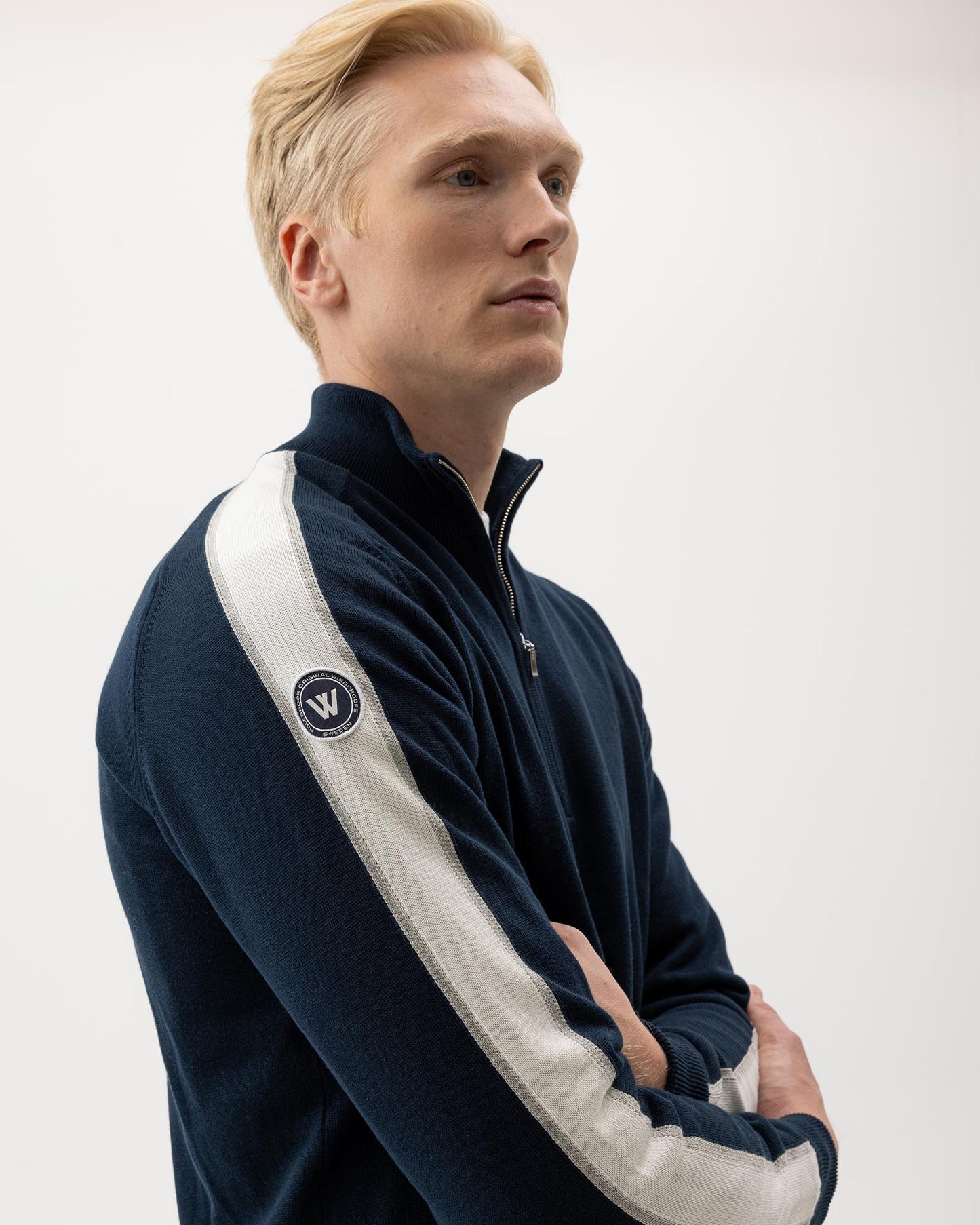 Ludvig T-neck WP navy /off white