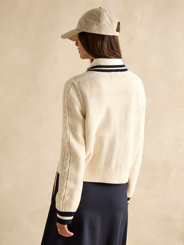 Centre Court Cream Cardigan