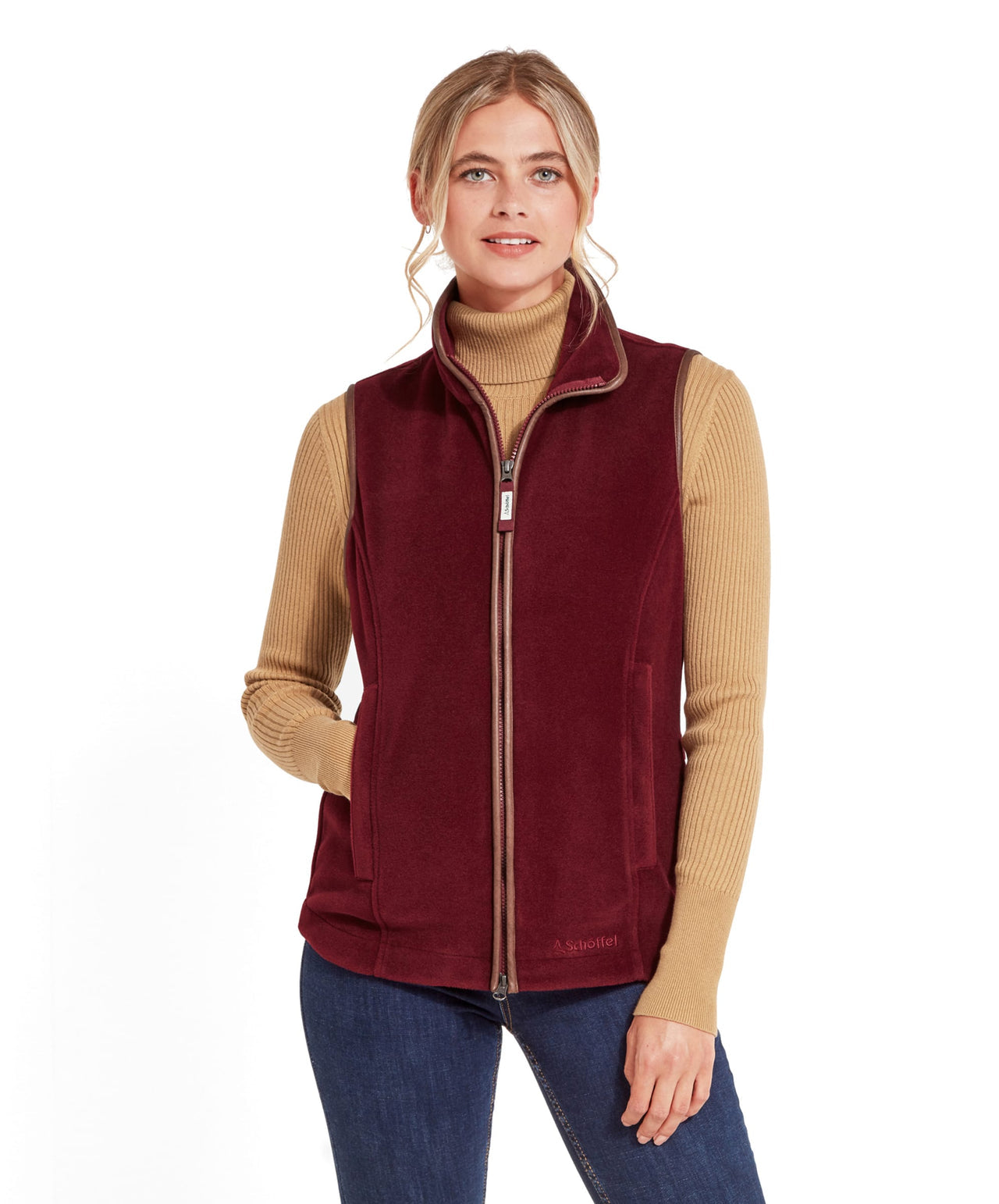 Lyndon Fleece Gilet Claret