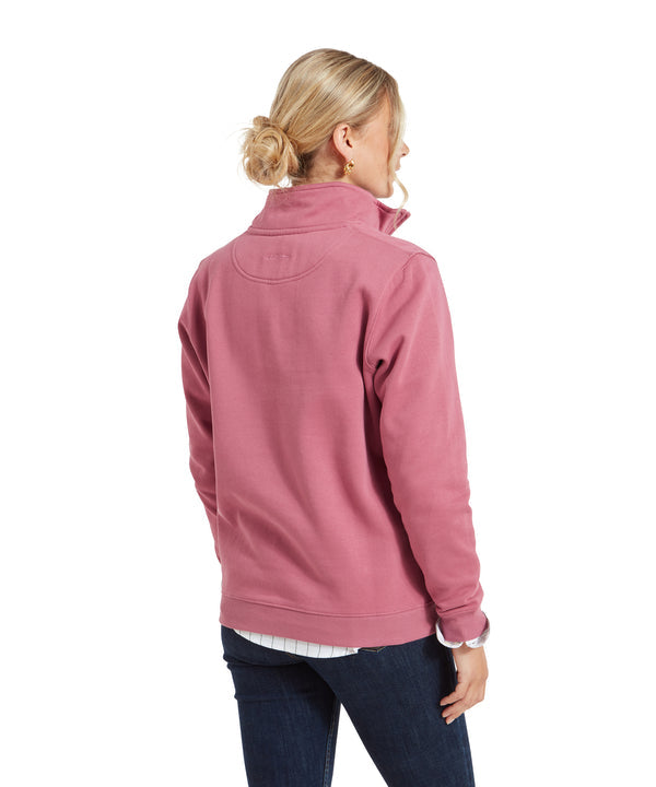 Sennen Cove Quarter Zip Sweatshirt Dark French Rose