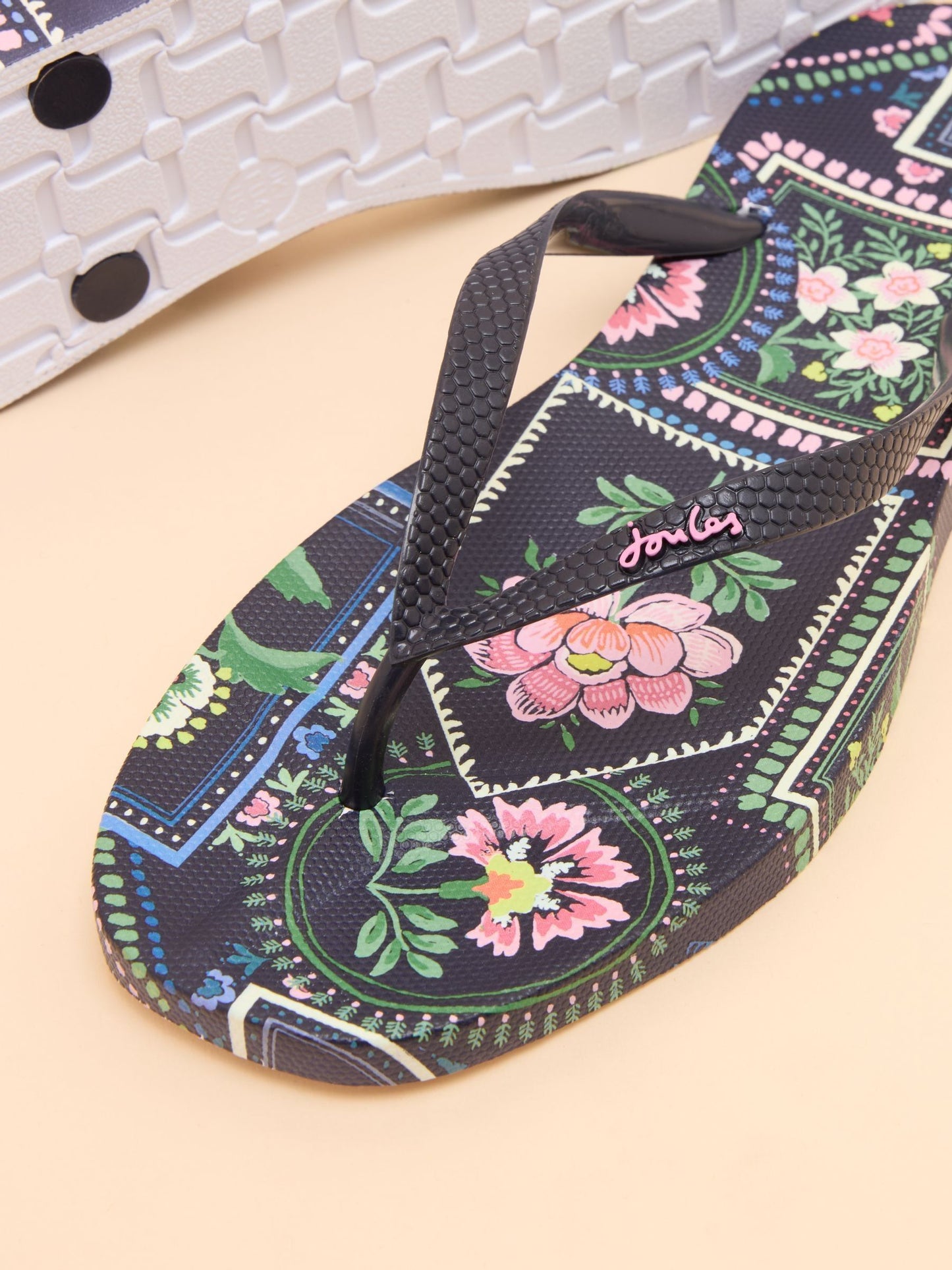 Sunvale Navy Printed Flip Flops