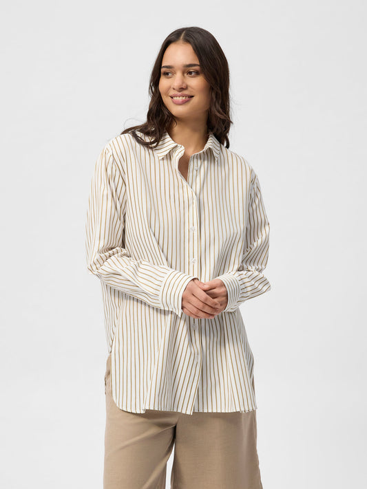 Alexa Shirt Sand Stripe