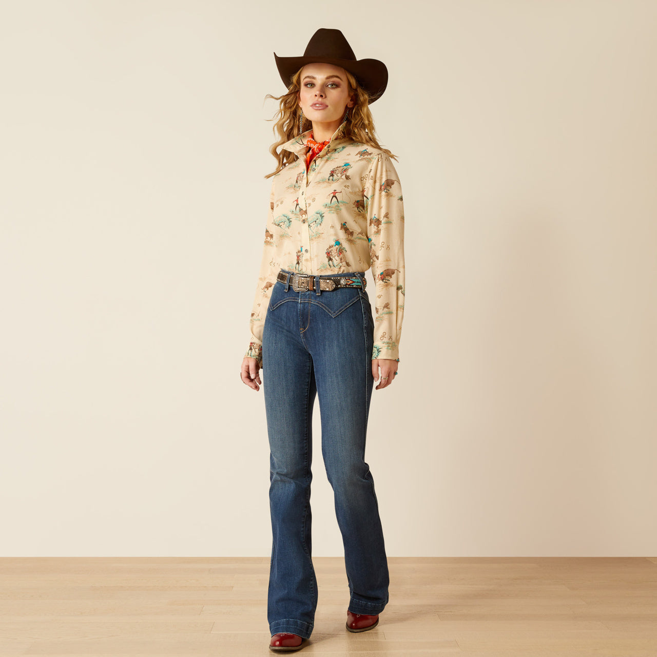 Homestyle shirt round up print