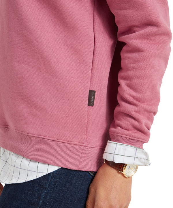 Sennen Cove Quarter Zip Sweatshirt Dark French Rose