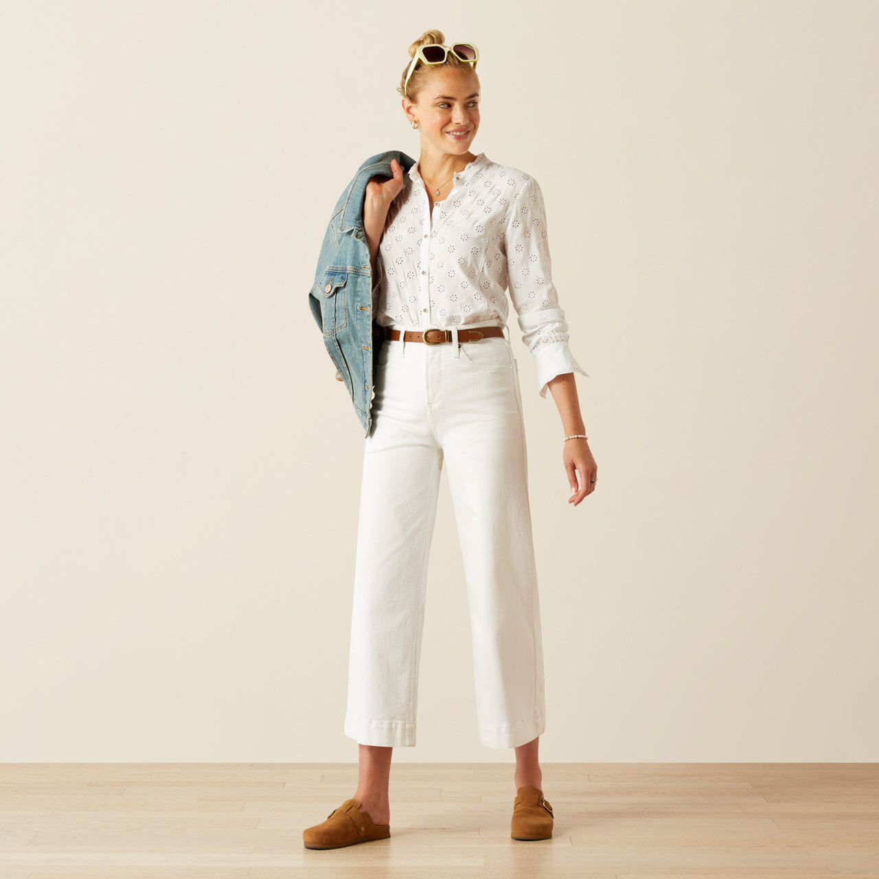 Clarion White Eyelet Blouse