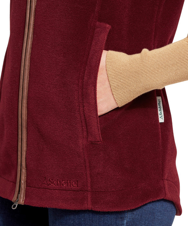 Lyndon Fleece Gilet Claret