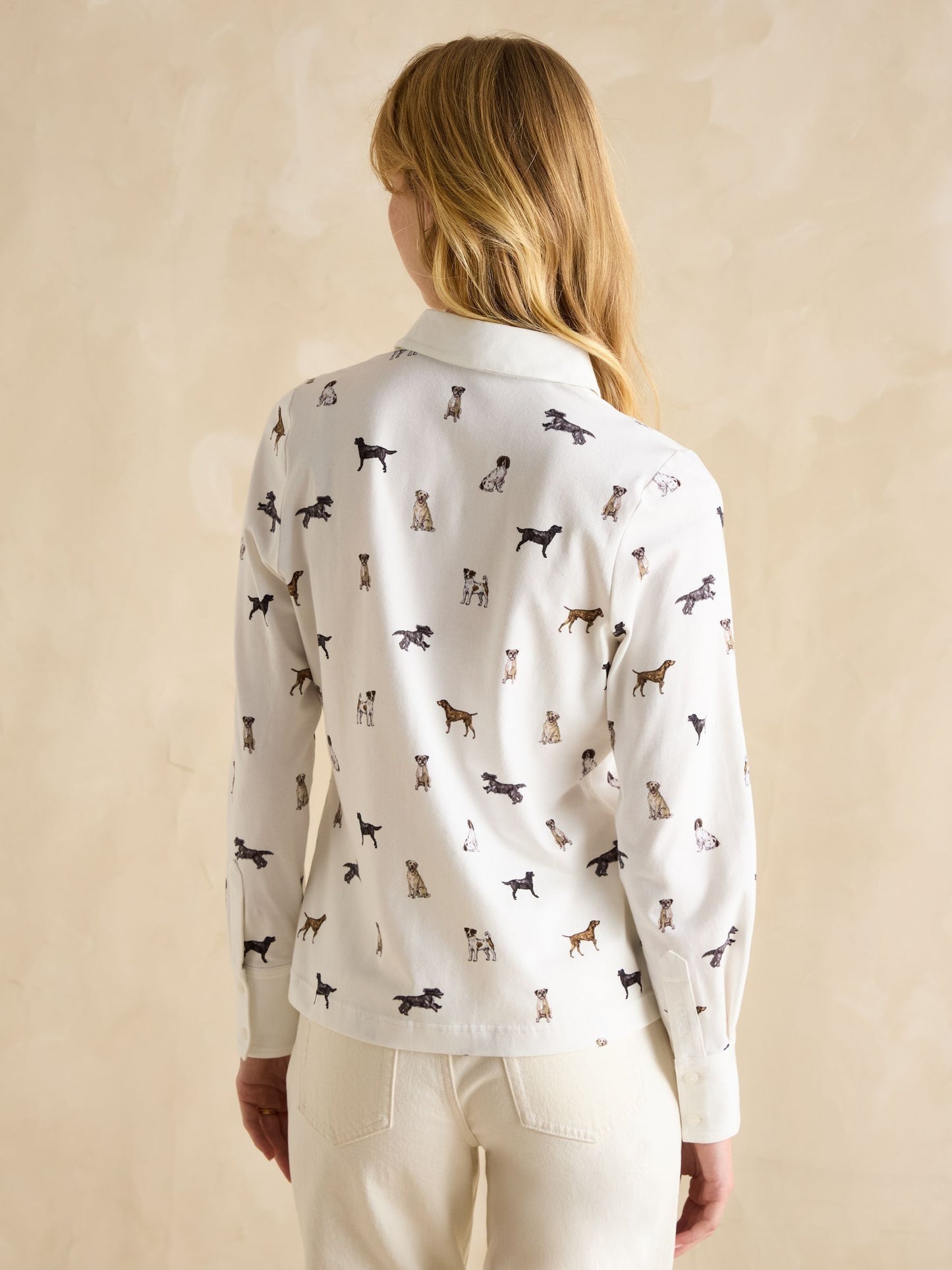 Eleanor Tomlinson Cream Dogs Jersey Shirt