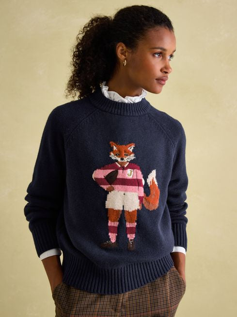 Jonty
Navy Intarsia Knit Jumper