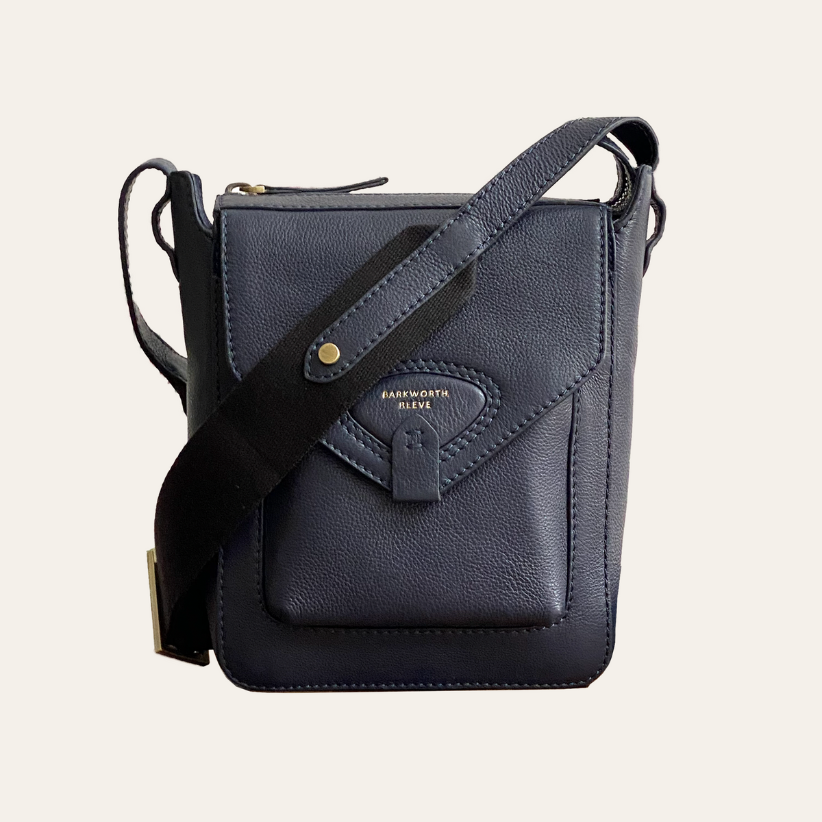 Hackthorn Navy Leather Crossbody Bag