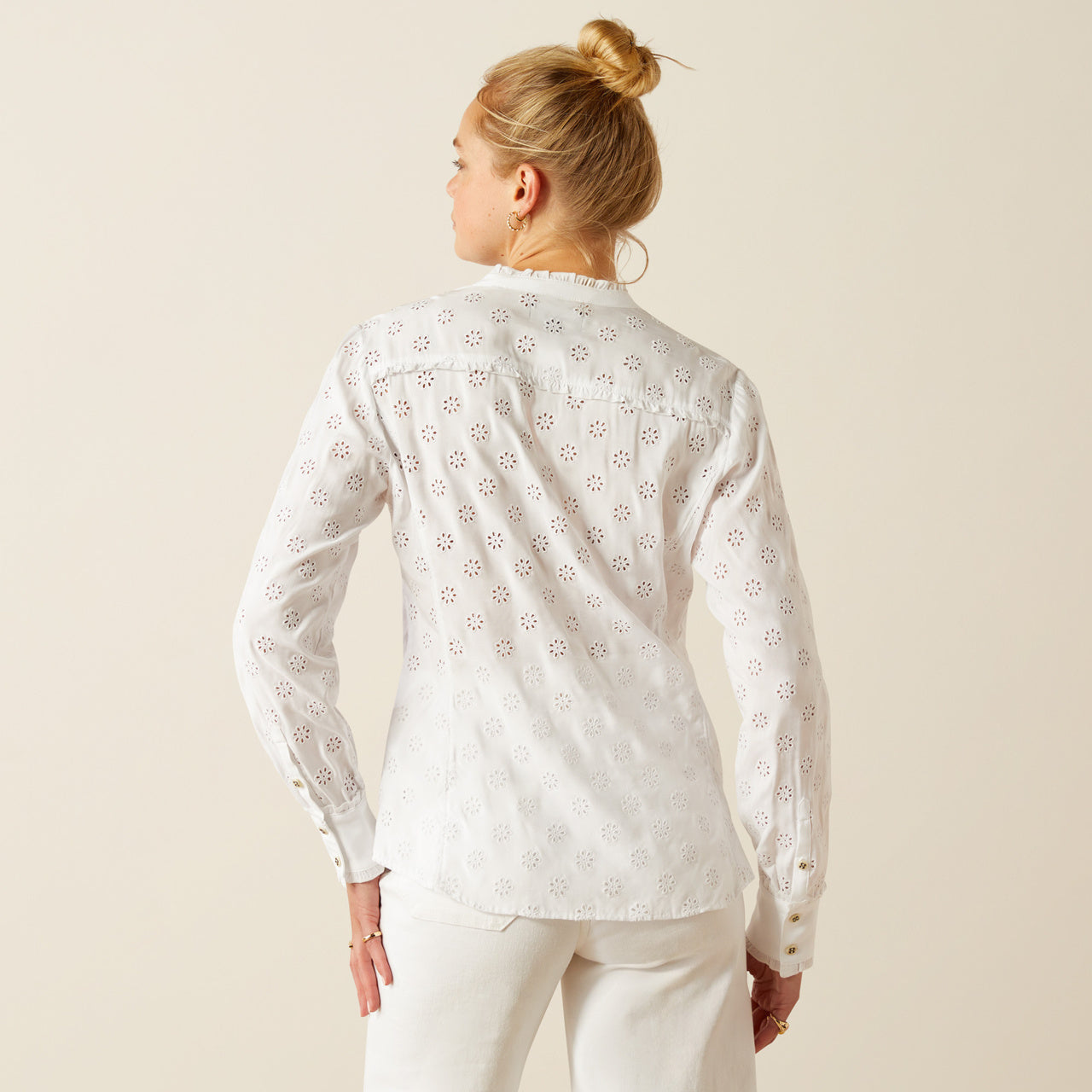 Clarion White Eyelet Blouse