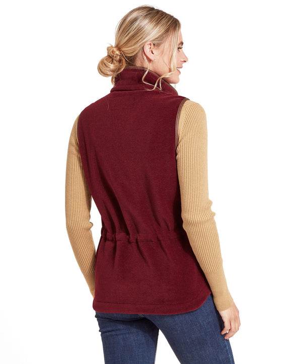 Lyndon Fleece Gilet Claret