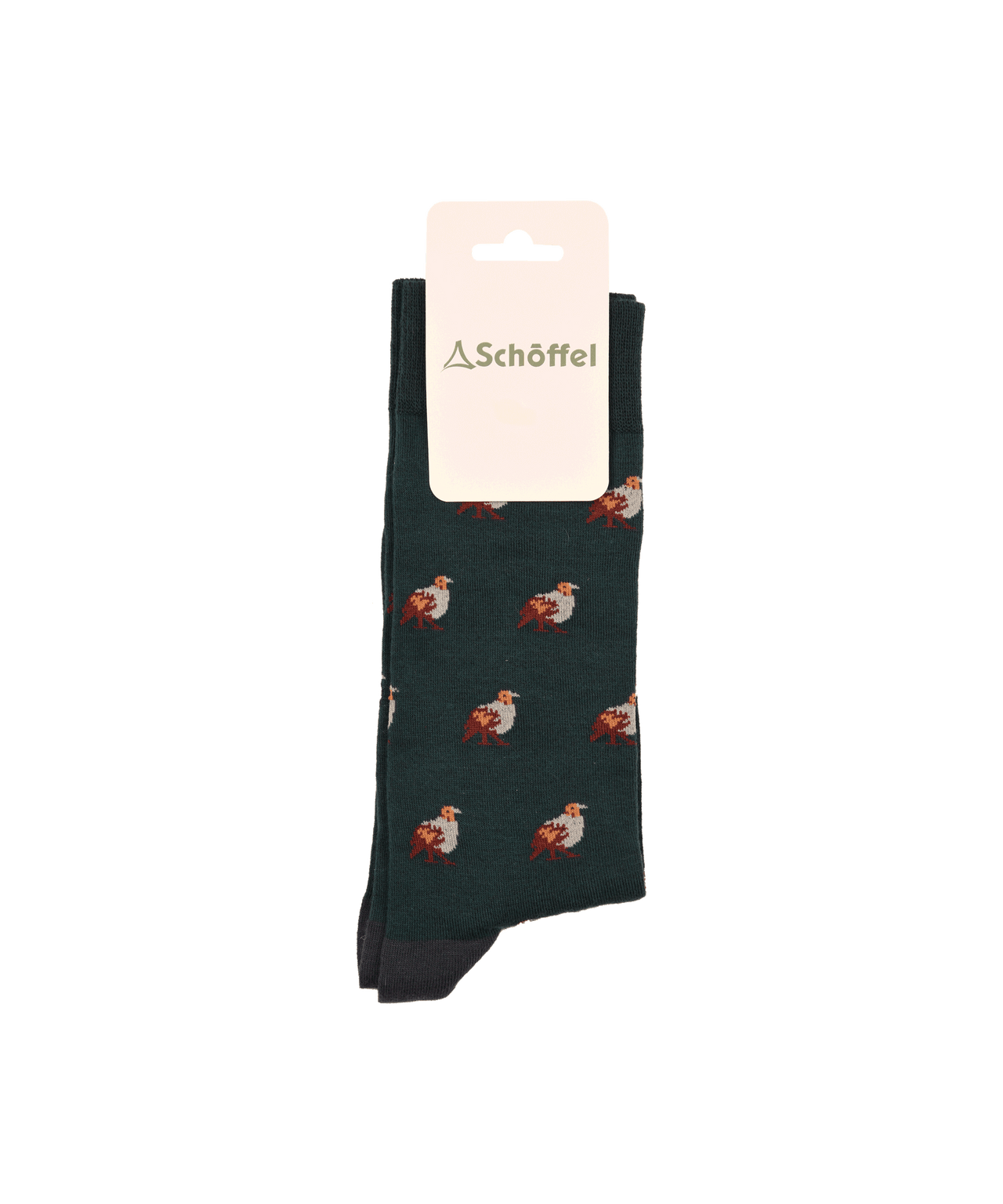 Mens Single Cotton Sock Dark Teal Partride