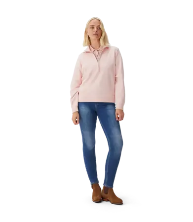 Trickett 1/4 Zip Sweatshirt Rose Smoke