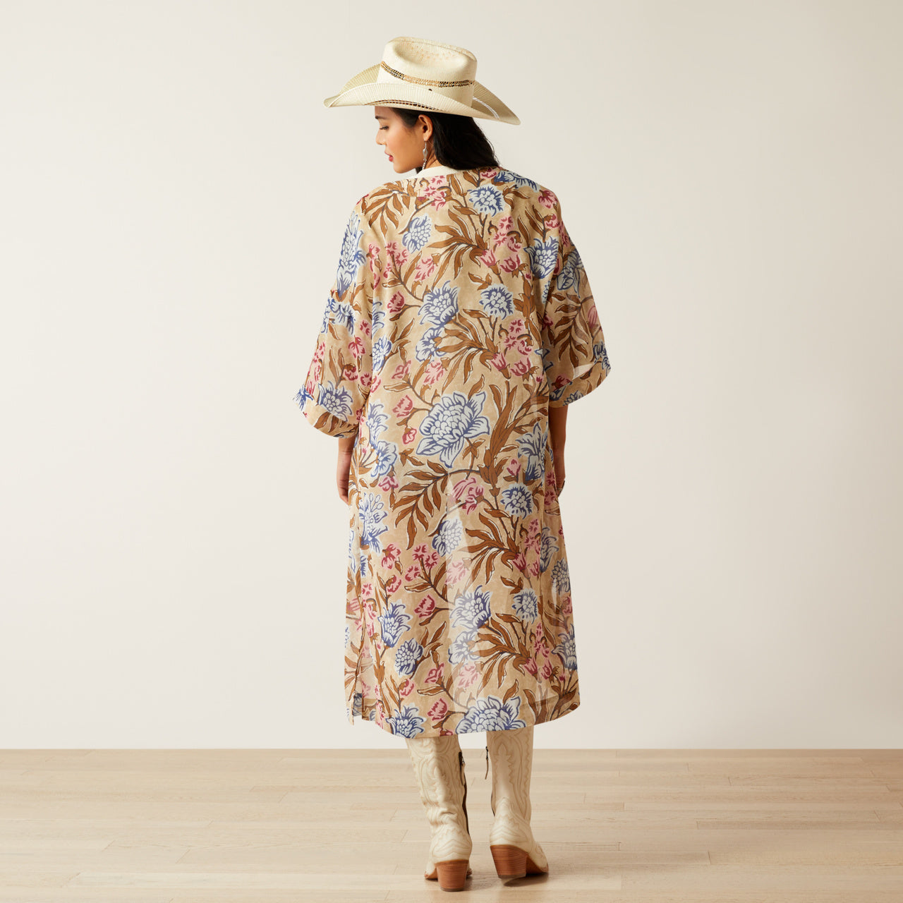 Flora duster shirt prairie floral