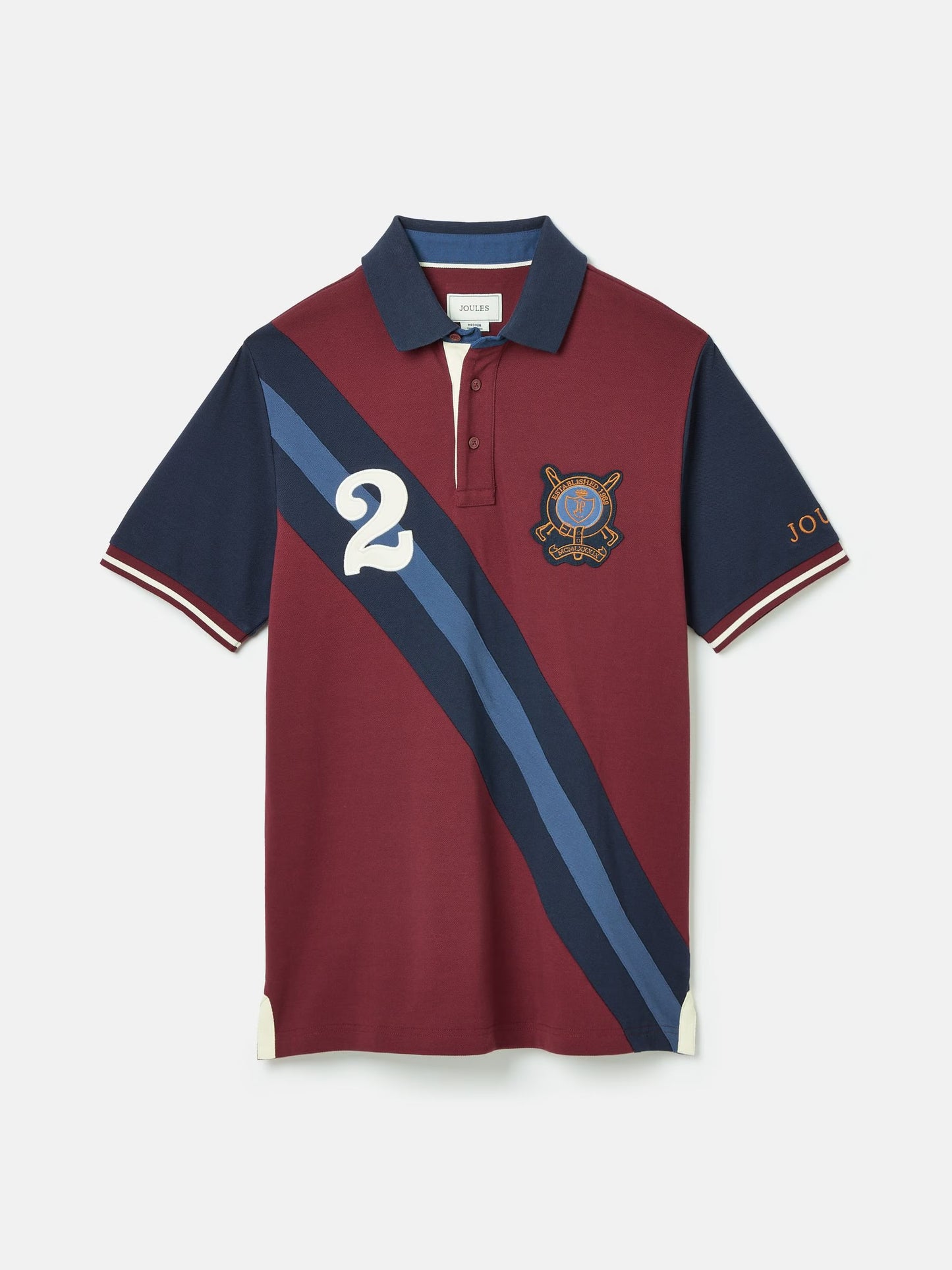 Embellished
Navy/Burgundy Classic Fit Polo Shirt