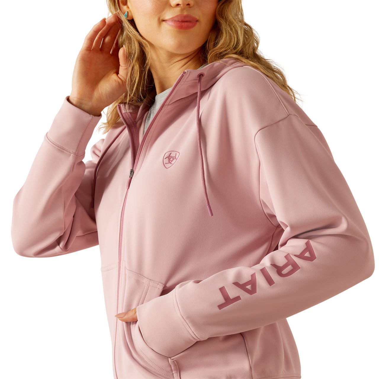 Breeze full zip hoody Dry Rose