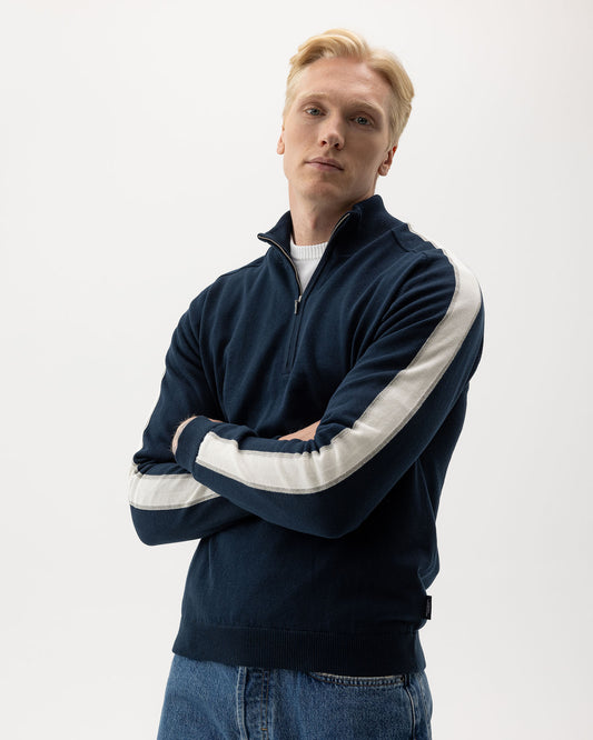 Ludvig T-neck WP navy /off white