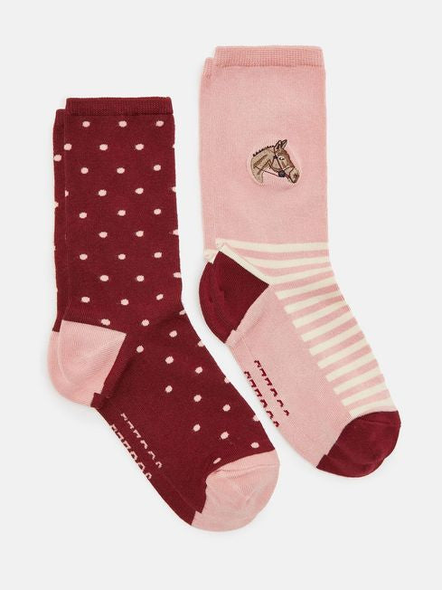 Everyday
Pink/Red Pack of Two Socks