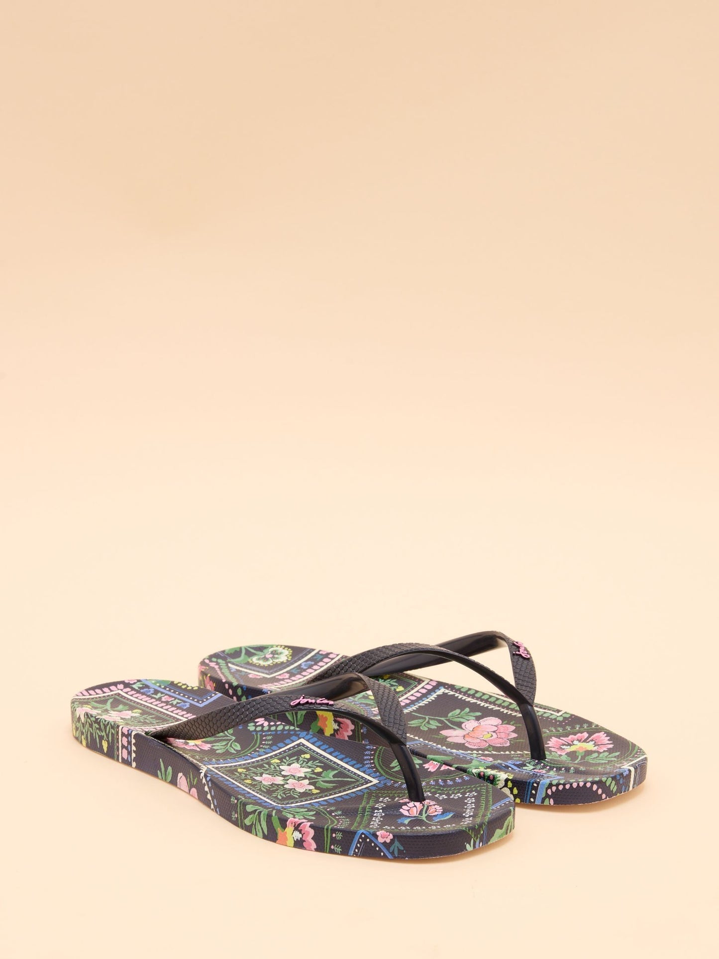 Sunvale Navy Printed Flip Flops