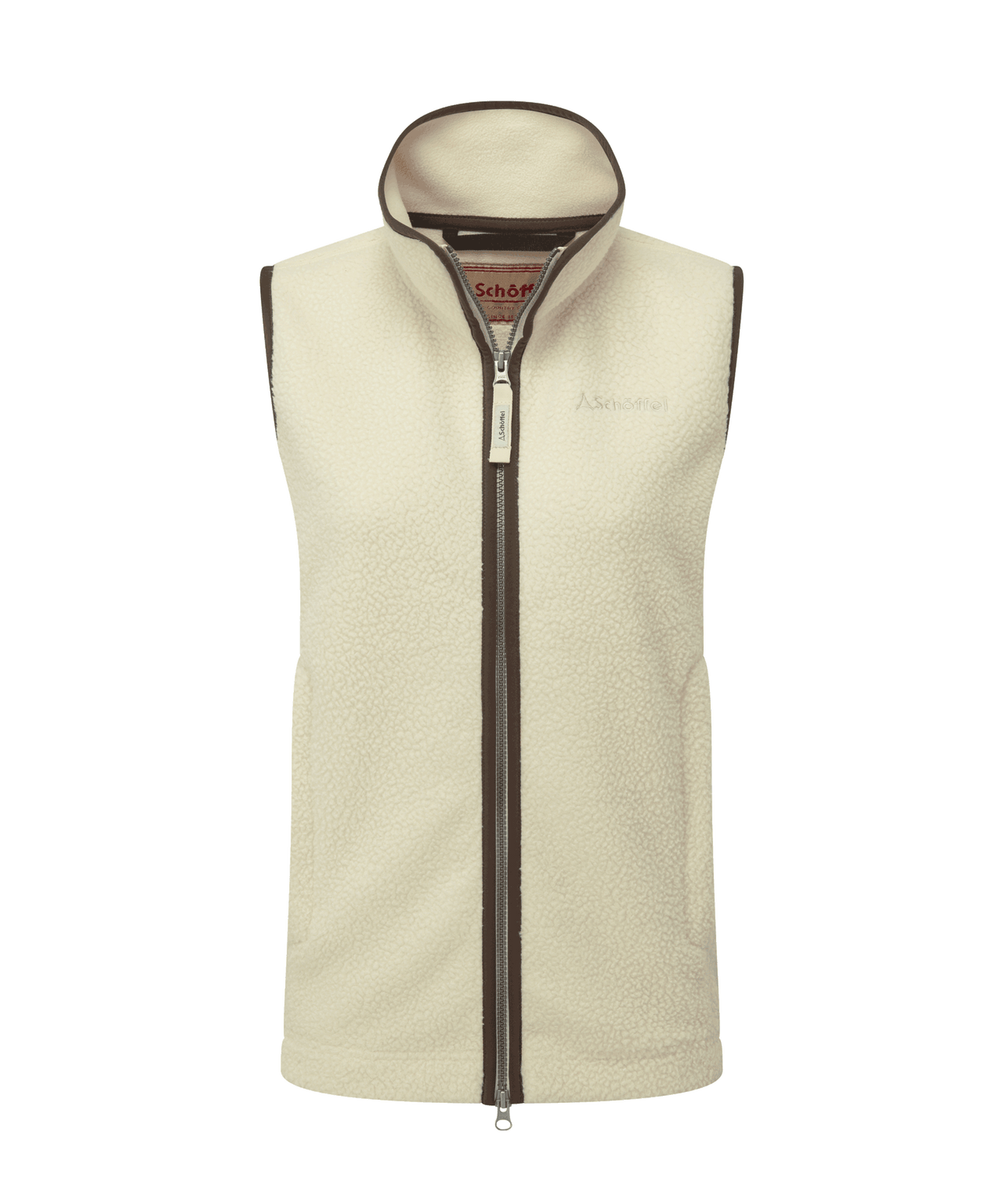 Lyndon Retro Fleece Gilet Ecru