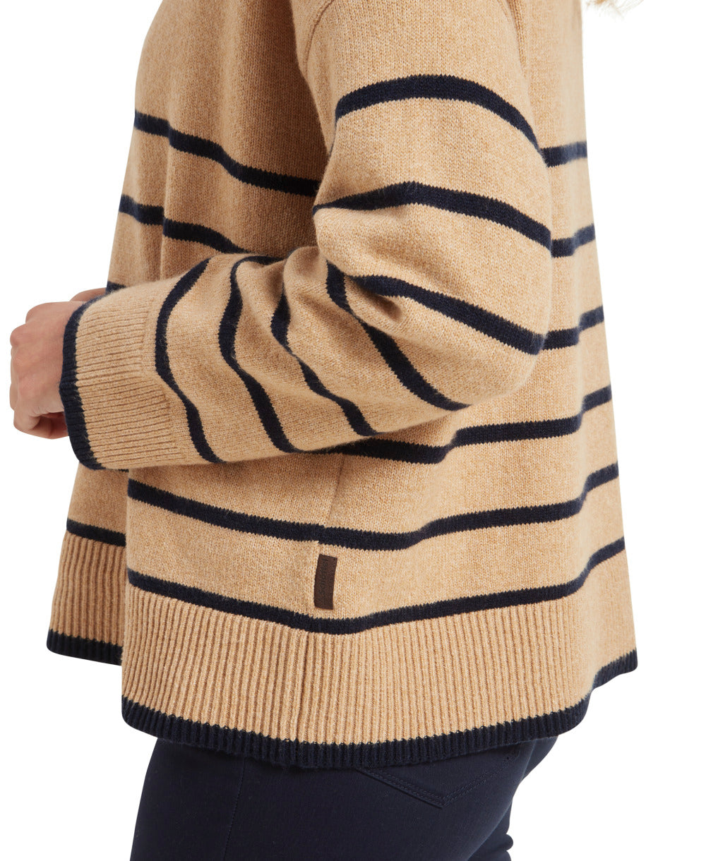 Sandsend Quarter Jumper Warm Sand