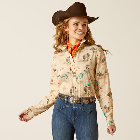 Homestyle shirt round up print