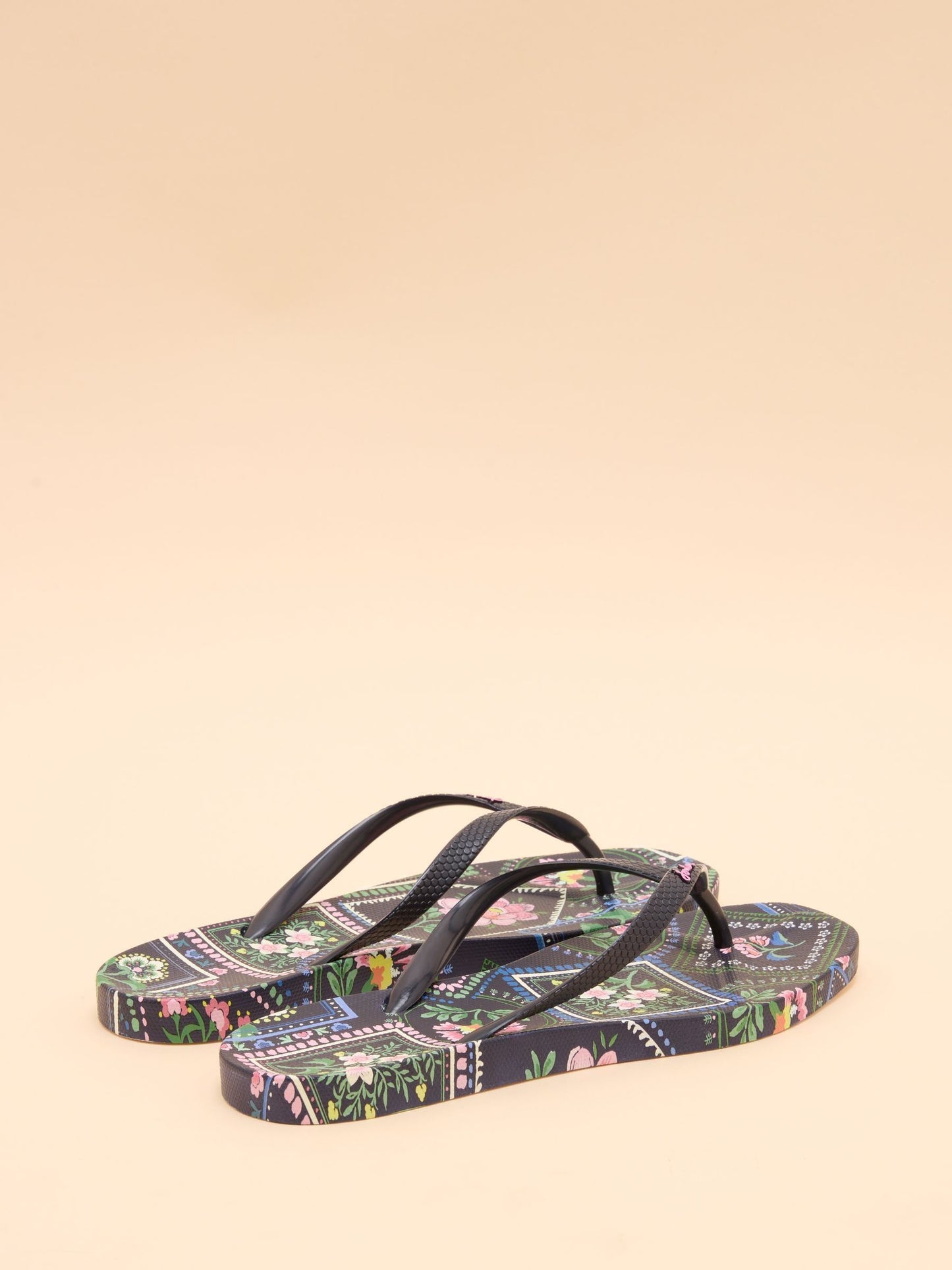 Sunvale Navy Printed Flip Flops