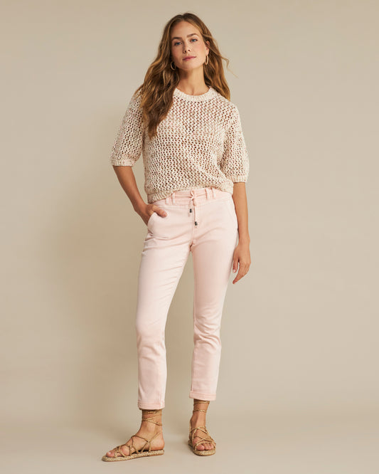 Tessy Cropped Slubtwill Blush Jeans