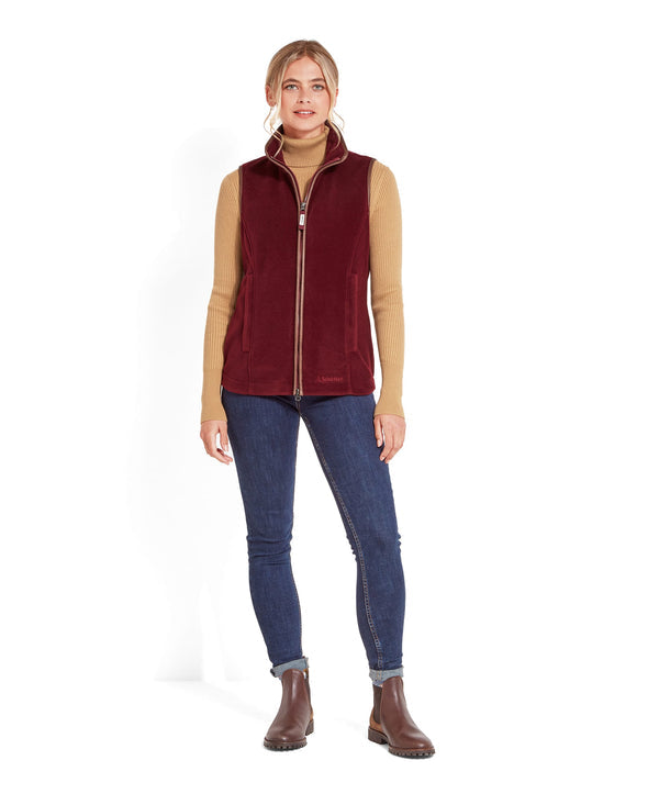 Lyndon Fleece Gilet Claret