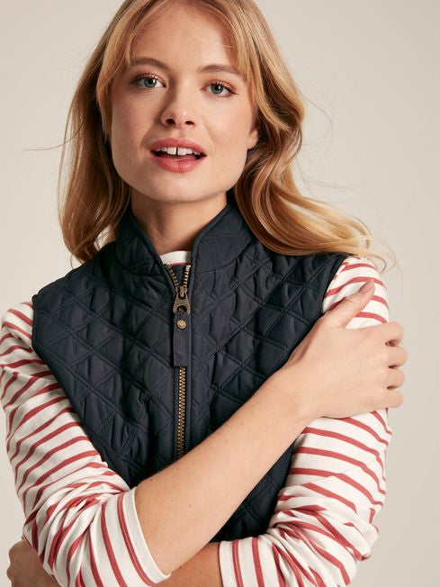 Minx
Navy Blue Showerproof Diamond Quilted Gilet