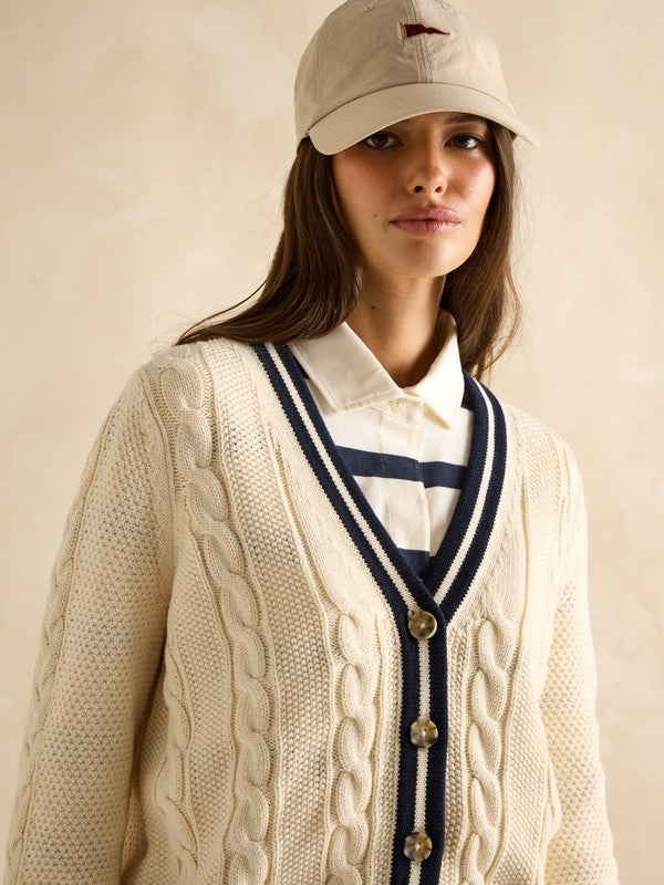 Centre Court Cream Cardigan