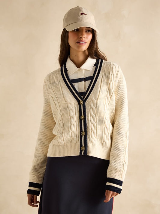 Centre Court Cream Cardigan