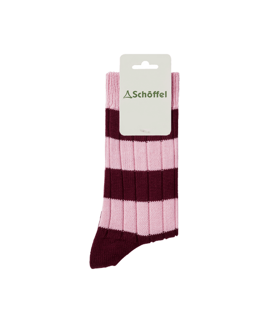 Women’s Hilton Rugby Sock Wine