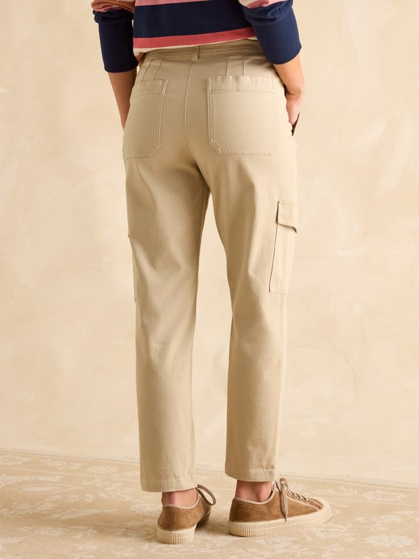 Tapered cargo trousers ecru