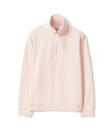 Trickett 1/4 Zip Sweatshirt Rose Smoke