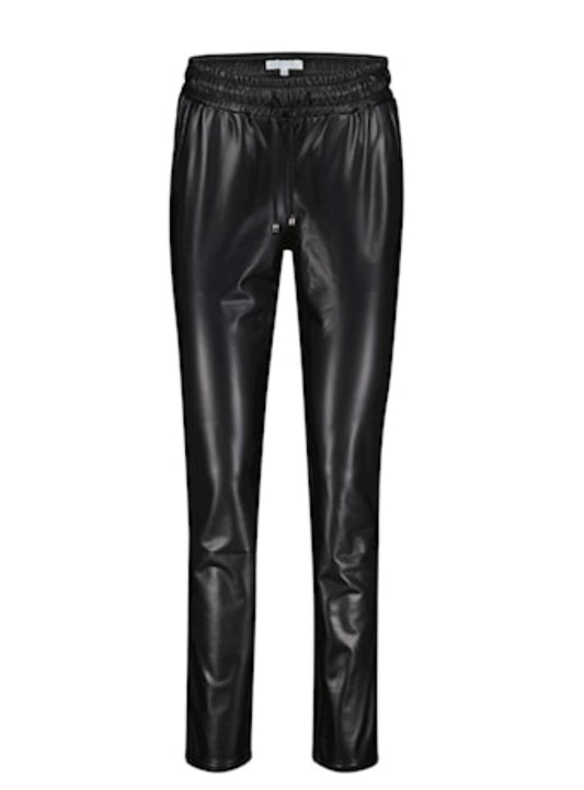 Tessy Faux Leather Trousers Black