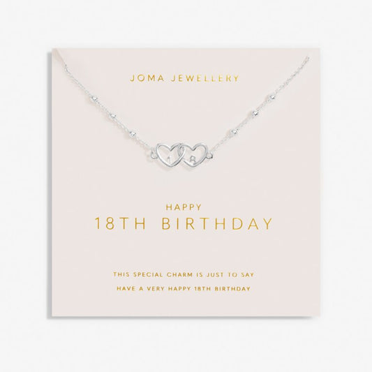 Forever Yours 'Happy 18th Birthday' Necklace In Silver Plating