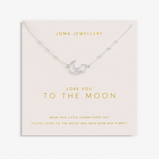 Forever Yours 'Love You To The Moon' Necklace In Silver Plating