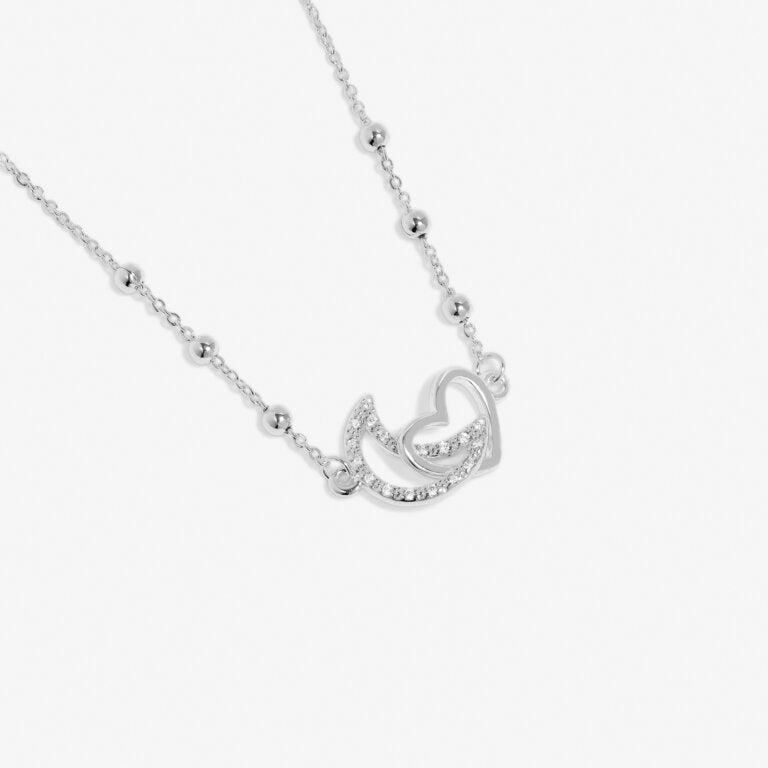 Forever Yours 'Love You To The Moon' Necklace In Silver Plating