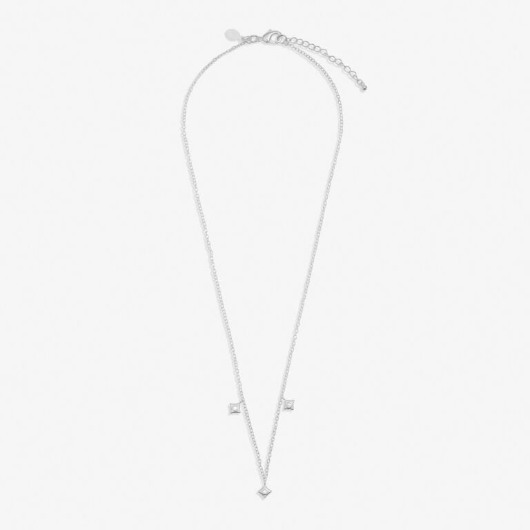 Style Stories Scatter Charm Necklace In Silver Plating