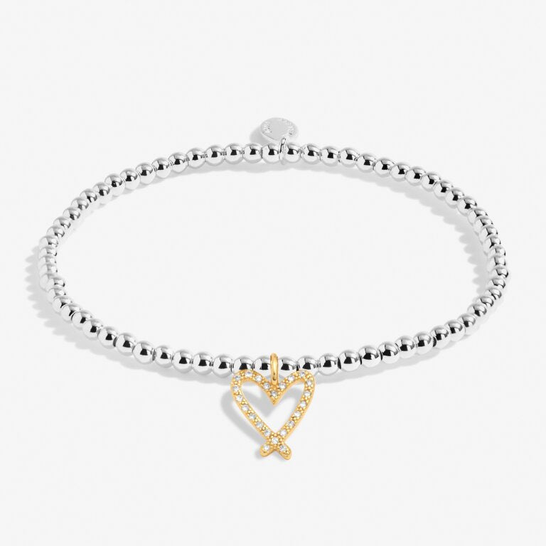 A Little 'Be Bold Be Brave Be Beautiful' Bracelet In Silver And Gold Plating