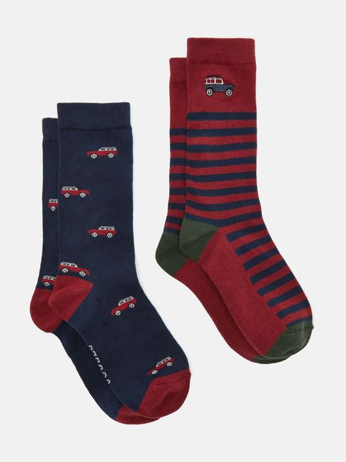 Kingsbury
Red/Navy Pack of Two Socks