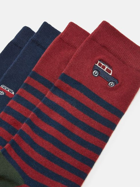 Kingsbury
Red/Navy Pack of Two Socks