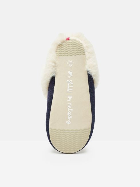 Slippet Luxe
Navy Embroided Slippers