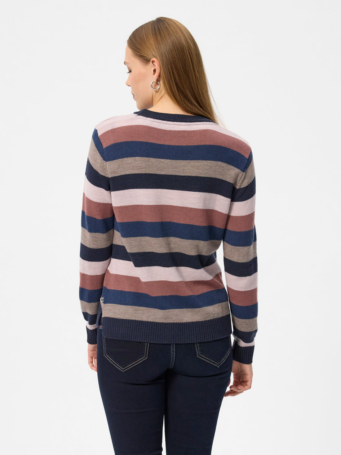 Joe Knit Jumper Pale Pink Stripe