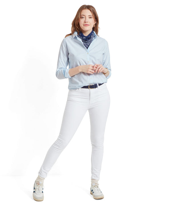 Cley Soft Oxford Shirt Pale Blue Stripe