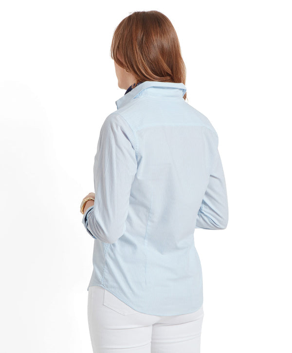 Cley Soft Oxford Shirt Pale Blue Stripe