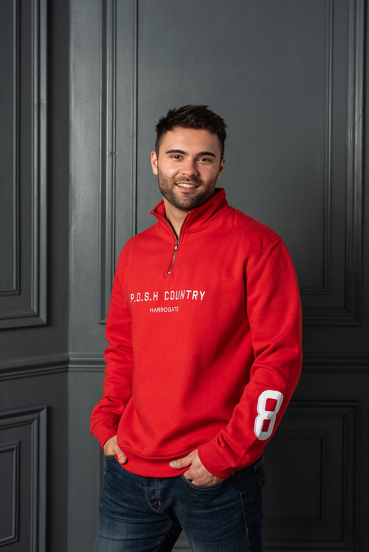 Tidal Quarter Zip Ensign Red